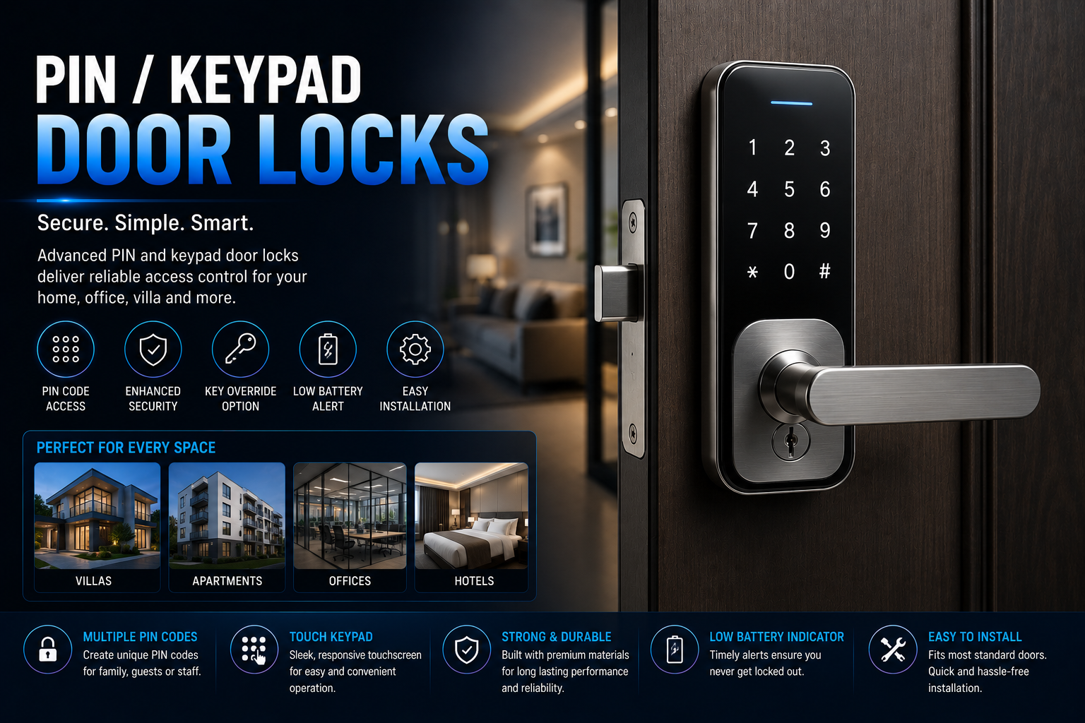 PIN/Keypad Door Locks